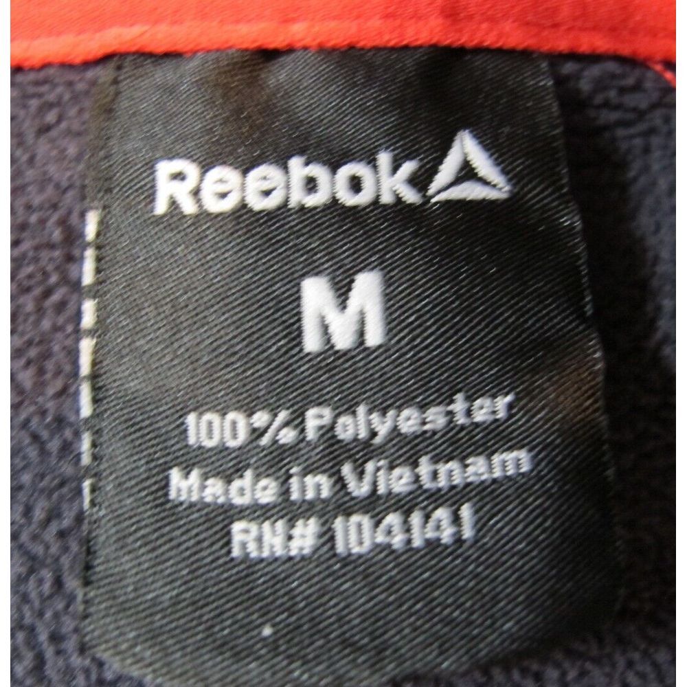 Men's‎ Medium Reebok Black 1/2 Zip Athletic Long Sleeve Shirt / Pullover - Picture 5 of 5